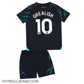 Manchester City Jack Grealish #10 Replika Tredje Tröja Barn 2023-24 Kortärmad (+ Korta byxor)